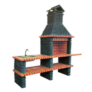 גריל אבן  כולל כיור דגם נהלל 214*57*245 משקל 725 קילו