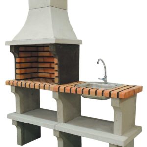 גריל אבן דגם ארז כולל כיור