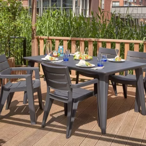 שולחן לימה 160 אפור גרפיט 9