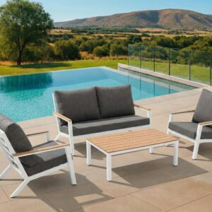 סט ריהוט גן- פינת ישיבה דגם שחר תלת