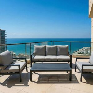 סט ריהוט גן- פינת ישיבה דגם מצדה תלת