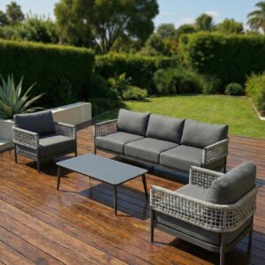 סט ריהוט גן- פינת ישיבה דגם דובדבן תלת